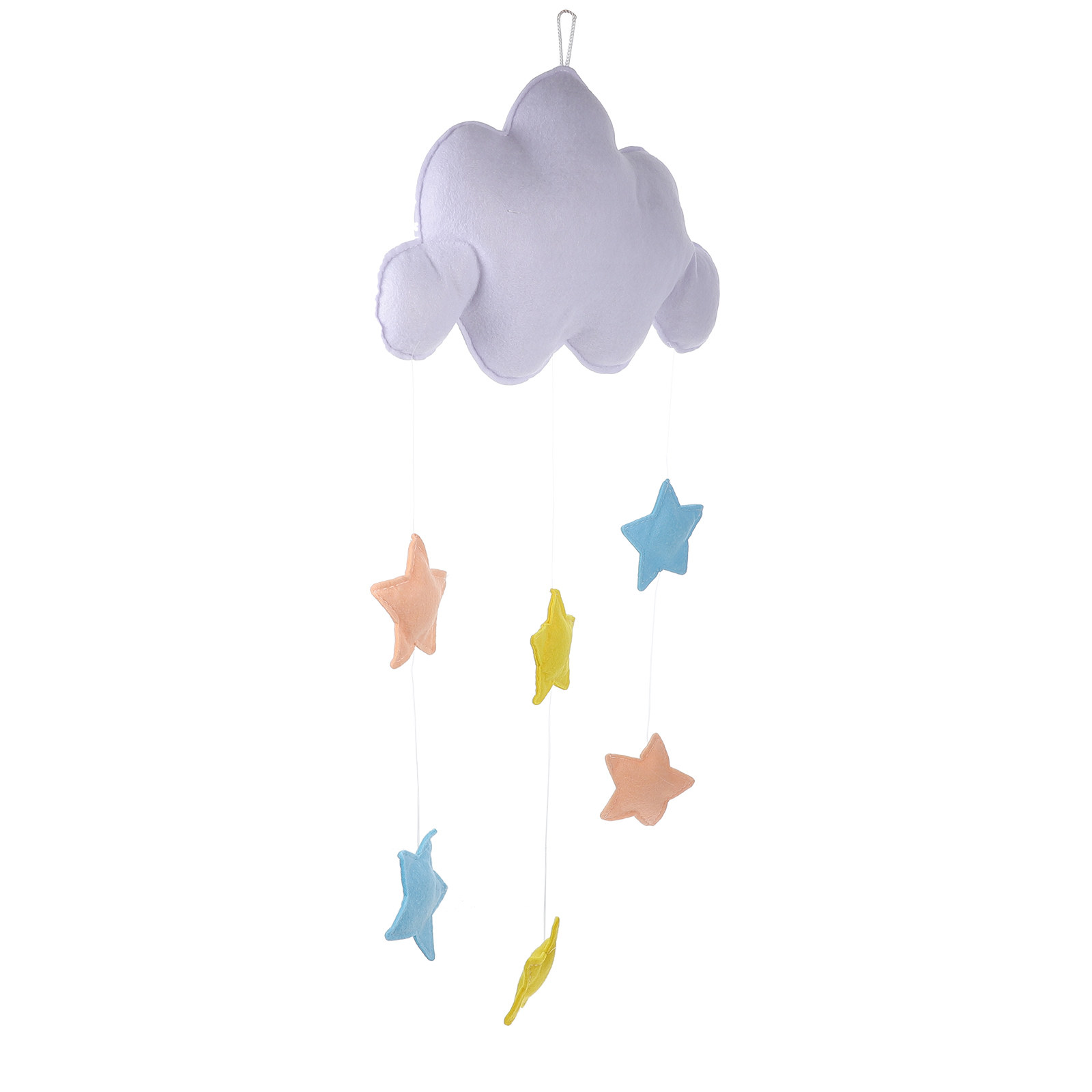 Baby Nursery Light Fixture - Sevimli Bulut Yıldız Keçe Duvar Süsü,