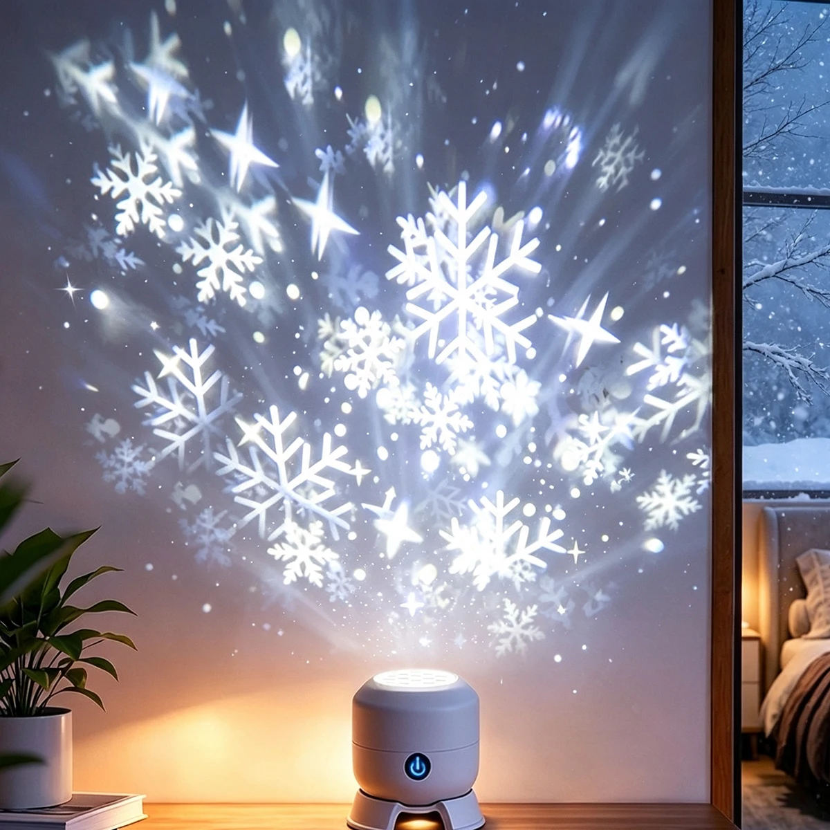 LED Dönen Kar Tanesi ve Yıldız - Baby Nursery Wall Lights incelemesi ve fiyatı
